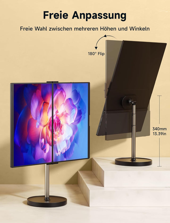 JSAUX Verbesserter Magnetischer Snap-Ständer für FlipGo 16", 13,5" & 15,6" Lite Tragbarer Dual-Scree