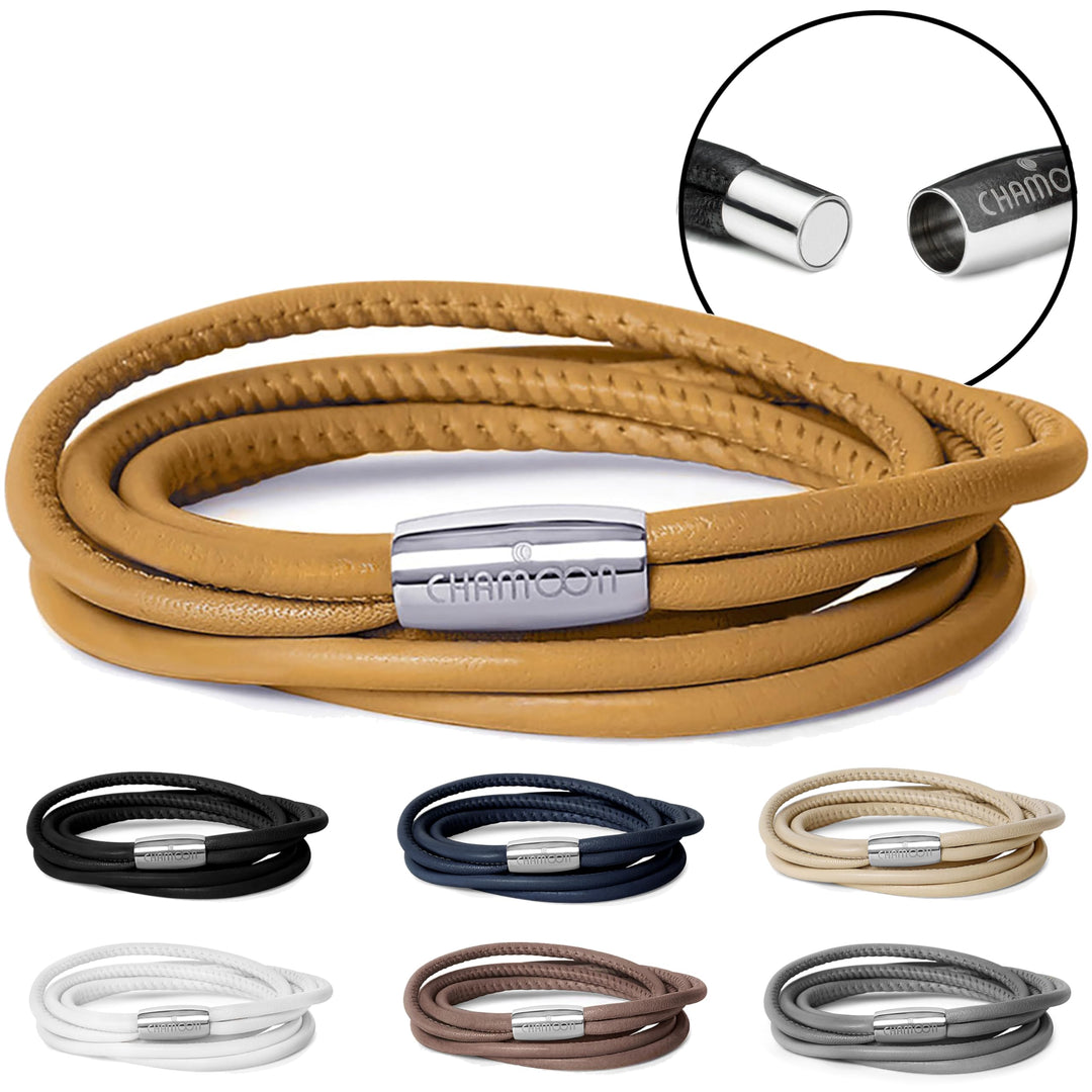 CHAMOON® Premium Lederarmband für Damen | Besonders fein &amp; weich | Praktischer Magnetverschluss aus
