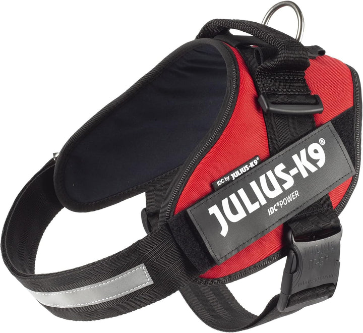 JULIUS K-9 IDC Powergeschirre Rot mit individuelle Klettaufschriften Bundle optionale Grösse, 16IDC+
