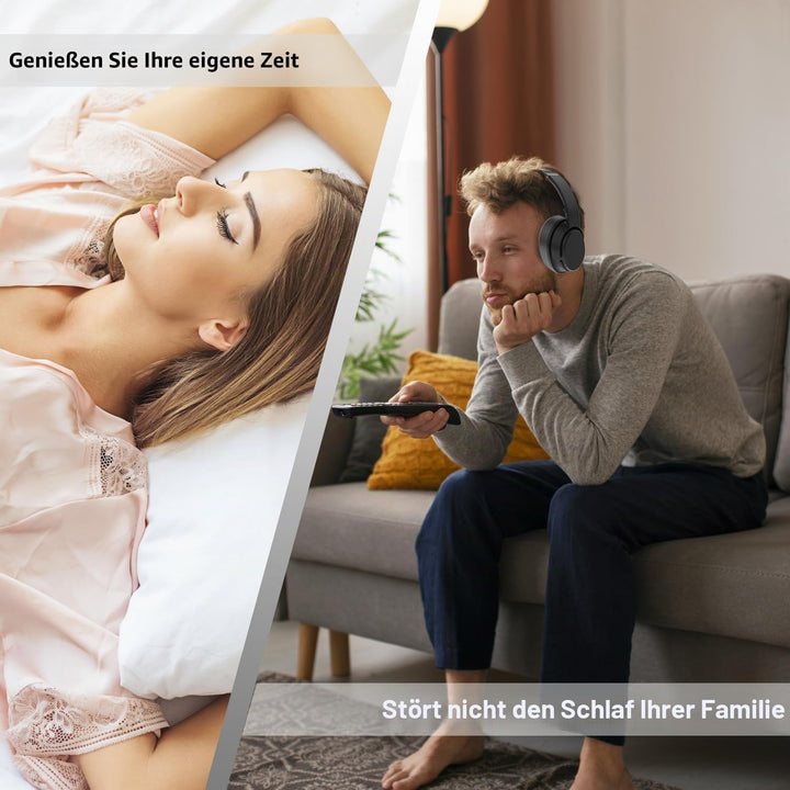 Kabellose TV Kopfhörer, TV Kopfhörer Kabellos für Senioren mit Transmitter Ladestation, Bluetooth Ko