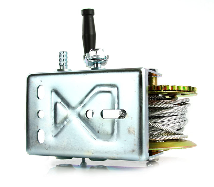 Seilwinde mit Handkurbel, 1136 kg, 2500 lbs, Stahlseil 10 m, 2 Gänge, Haken zum Verschliessen | Sich