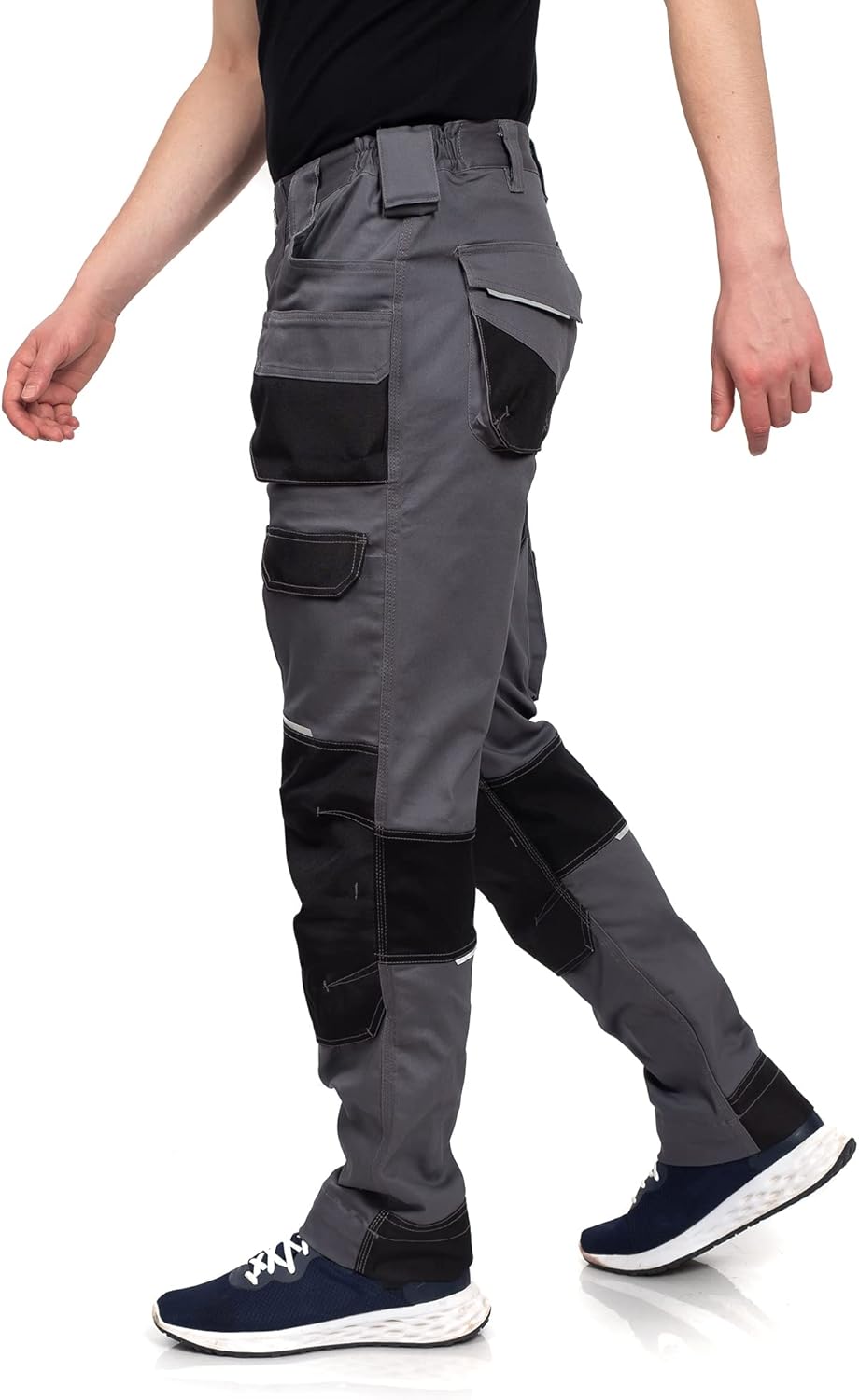 DINOZAVR Flex Lange Herren-Arbeitshose - Stretch Männer Bundhose - Elastische Cargohose mit Spandex