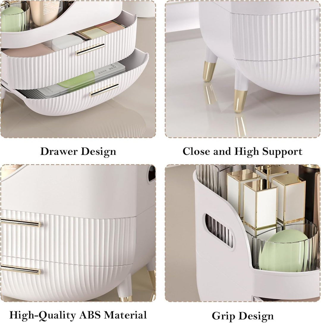 Makeup-Organizer mit Schubladen, Grosse Kosmetik-Aufbewahrung für Schminktisch, Kosmetik-Vitrine mit