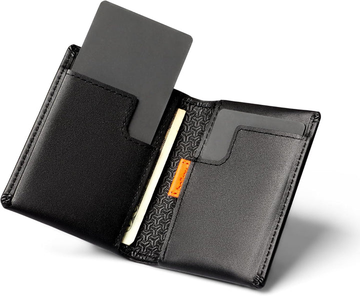 Bellroy Slim Sleeve – kleine, dünne Lederbörse (max. 12 Karten Plus Scheine) Blackash, Blackash