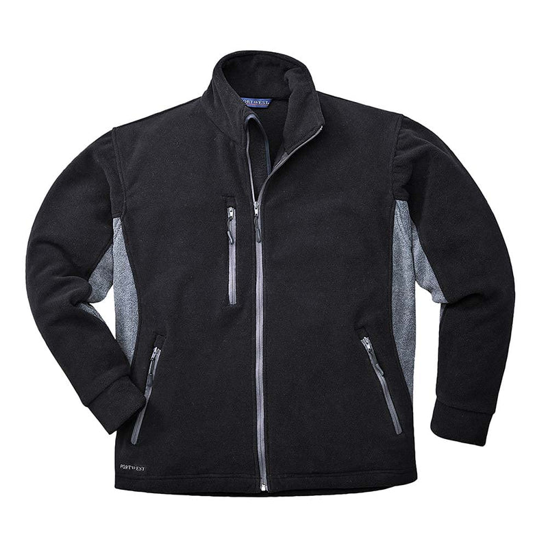 Portwest Portwest Texo Zweifarbige Fleecejacke, Grösse: XS, Farbe: Schwarz, TX40BKRXS XS Schwarz, XS