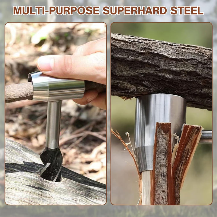 Handschneckenbohrer Bushcraft mit 4 Stücke Stahldrahtsägenkette Bushcraft Manueller Schraubenschlüss