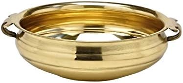 SATYA EXPORTS Handgefertigte traditionelle Messingschale Urli/Uruli, dekorative Schale für Zuhause/W