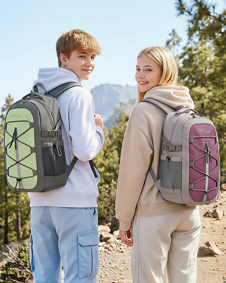 Amythe Schulranzen Jungen Teen Reflektierend Wasserdicht Leicht Sport, Lila | Reflektierend Wasserdi