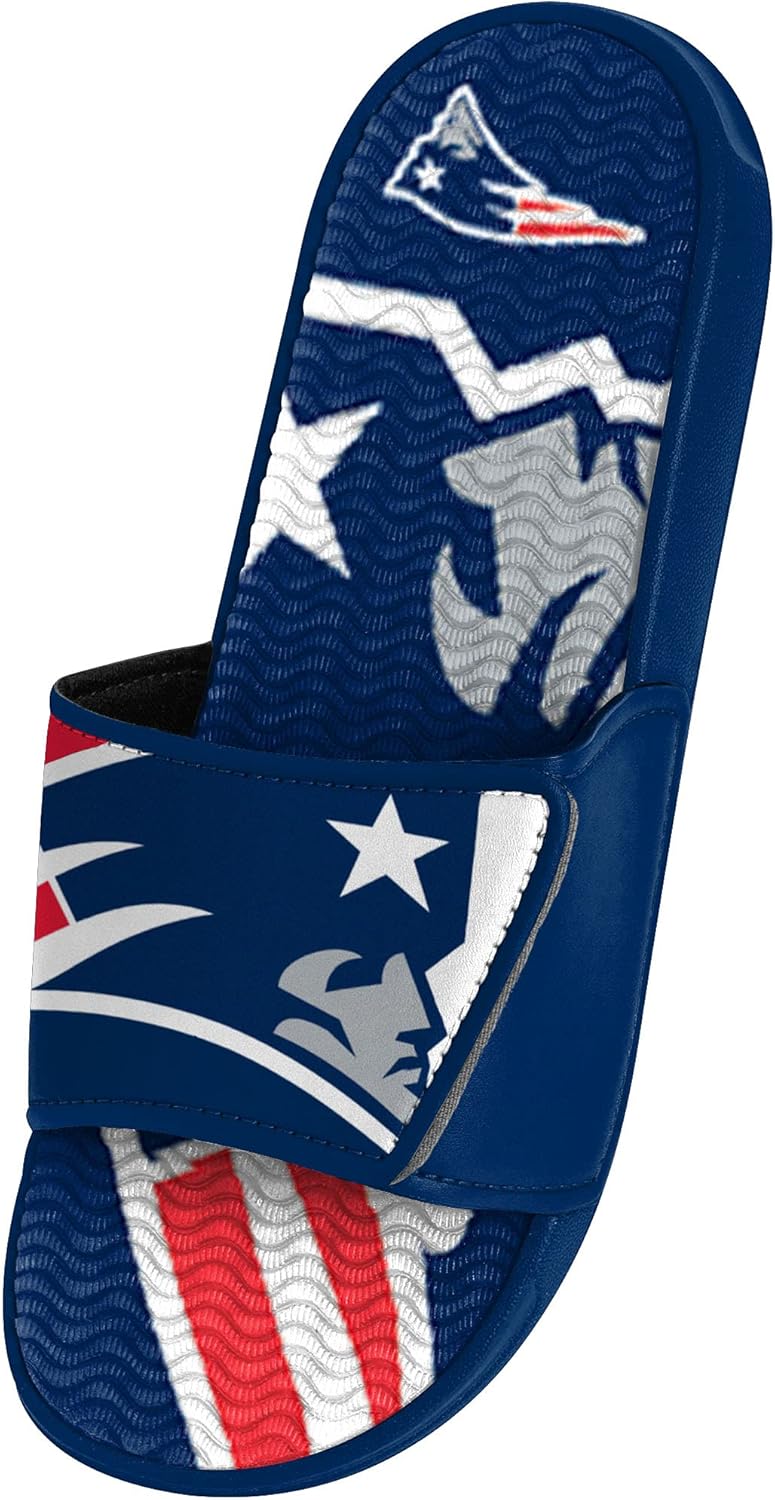 FOCO Commanders NFL Legacy Sport Slide Flip-Flops für Herren New England Patriots 9-10 Colorblock Bi