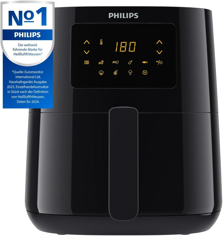 Philips Essential Airfryer – 4.1L, Fritteuse ohne Öl, Rapid Air Heisslufttechnologie, NutriU App mit