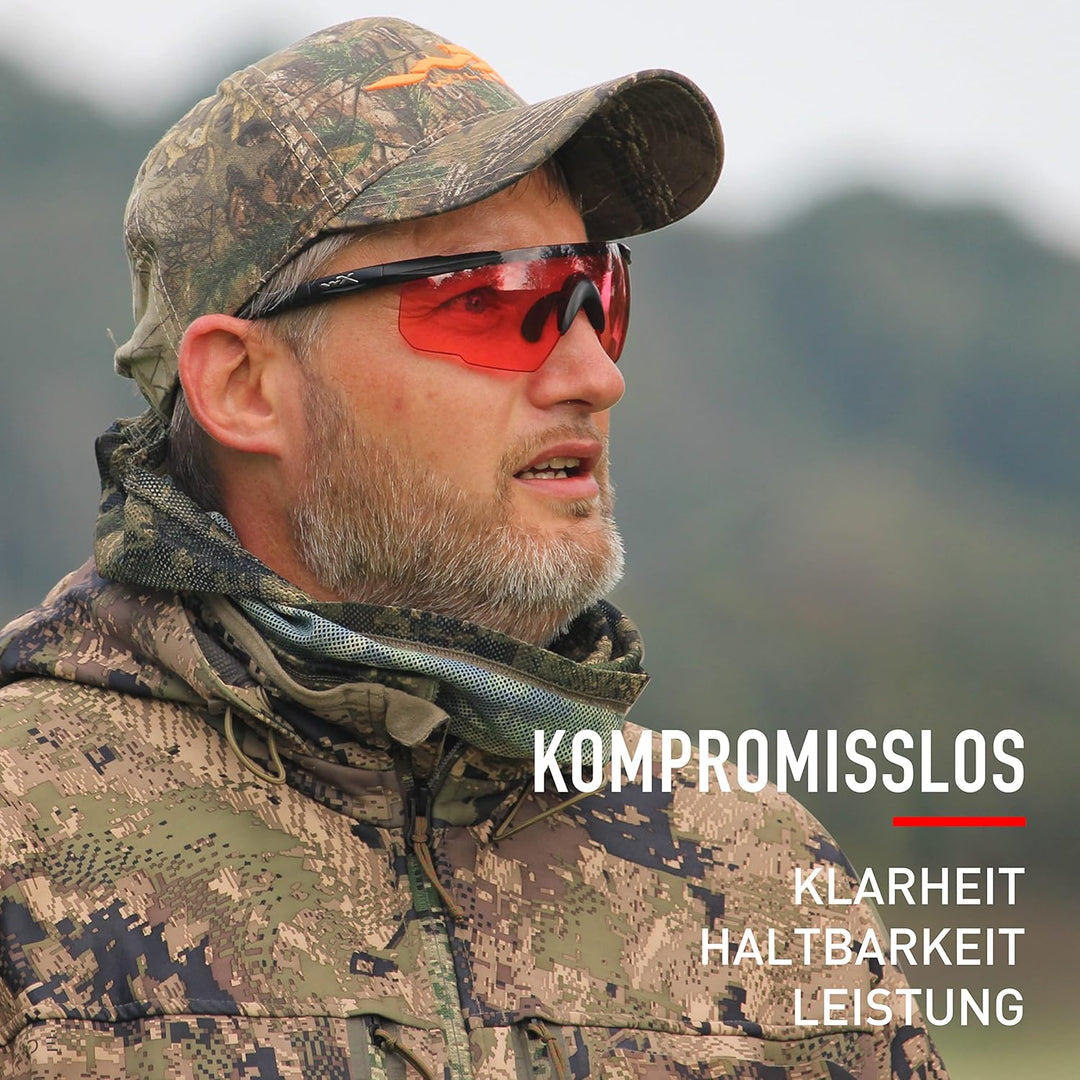 Wiley X Herren Saber Advanced Schutzbrille (1er Pack) M-XXL Grau/Helles Orange/Magenta Gläser | Matt