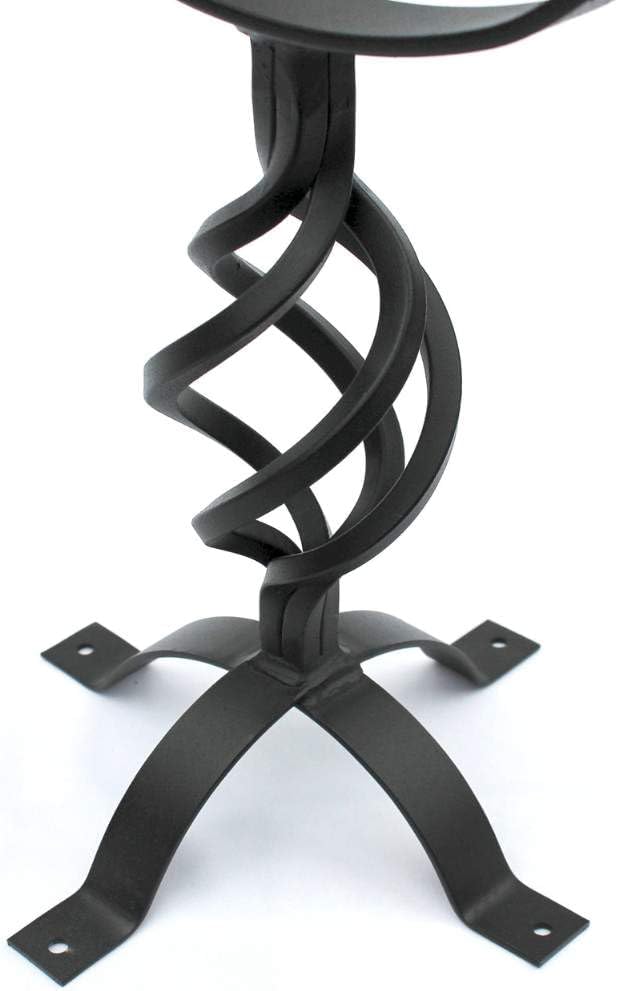 DanDiBo Sonnenuhr Schwarz aus Metall Schmiedeeisen Wetterfest 72 cm Gartenuhr Uhr Garten