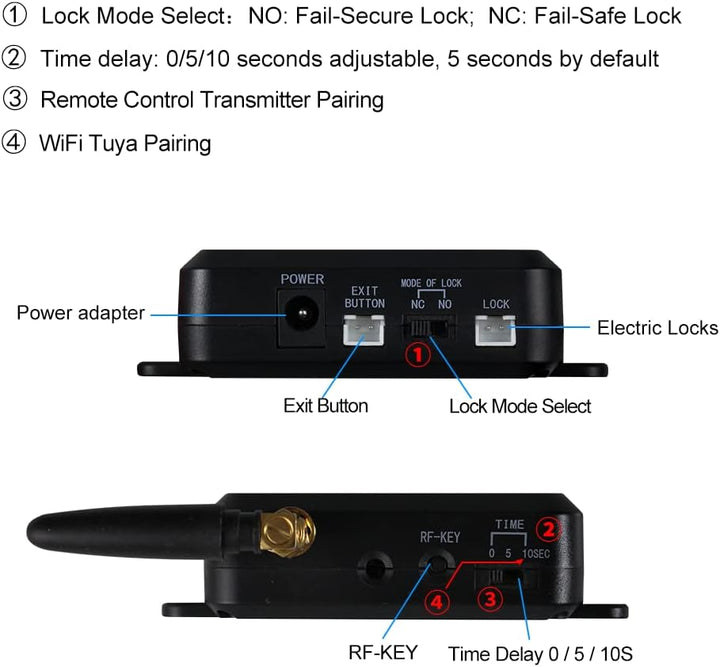WiFi Tuya Tür Access Control System Kit Drahtlose Tor Türöffner Fernbedienung Entsperren Smartphone
