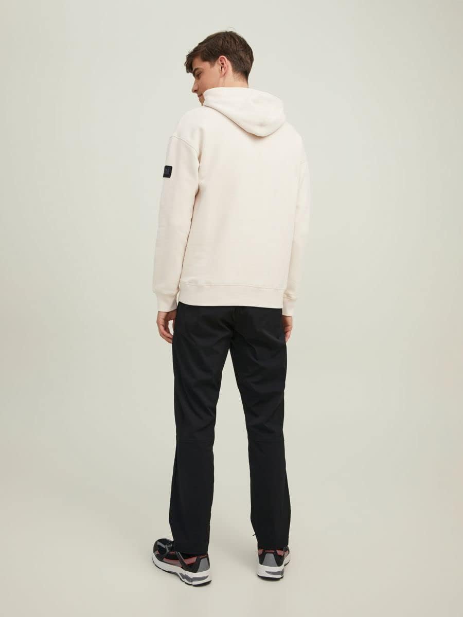 JACK & JONES Herren Jcoclassic Waffle Sweat Hood Noos Kapuzenpullover S Moonbeam/Fit:relaxed, S Moon