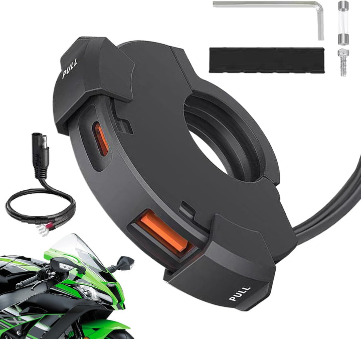 Motorrad USB-Anschluss,Tablet-Ladestecker | Spritzwassergeschützter PD30W USB-Adapteranschluss Für L