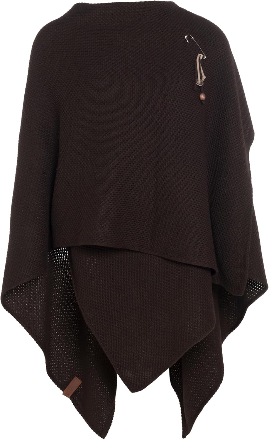 KNIT FACTORY - Jazz Poncho - Elegant Gestrickter Damen Cape - Wickelschal mit Wolle - Hochwertige Qu