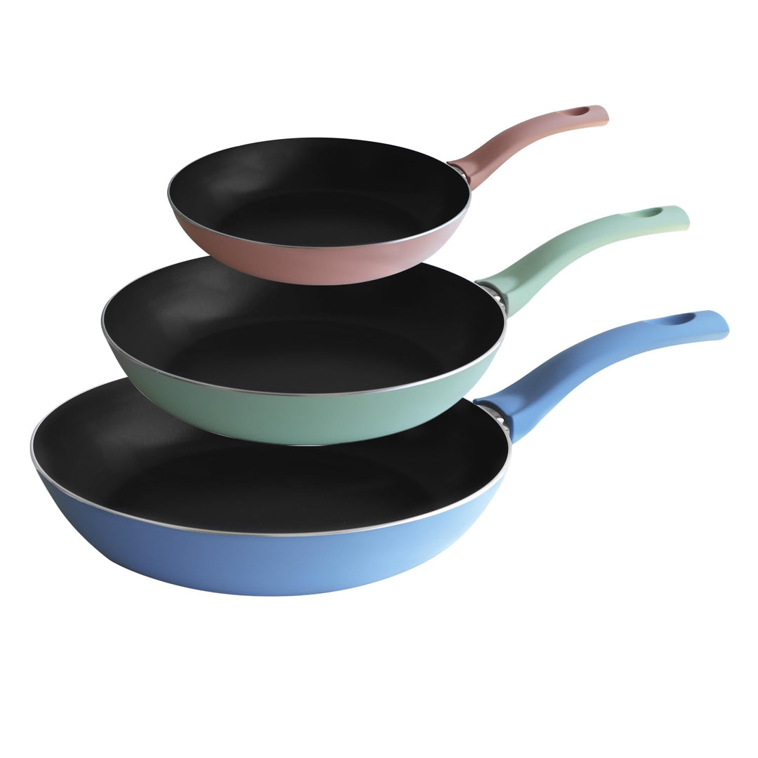 Pintinox Prima Collection - 3er-Set Portofino-Aluminium-Bratpfannen mit 5-lagiger Antihaftbeschichtu