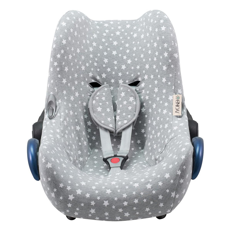 JYOKO KIDS Bezug für Autositz kompatibel mit Maxi Cosi Cabriofix, City Streety, aus Baumwolle (White