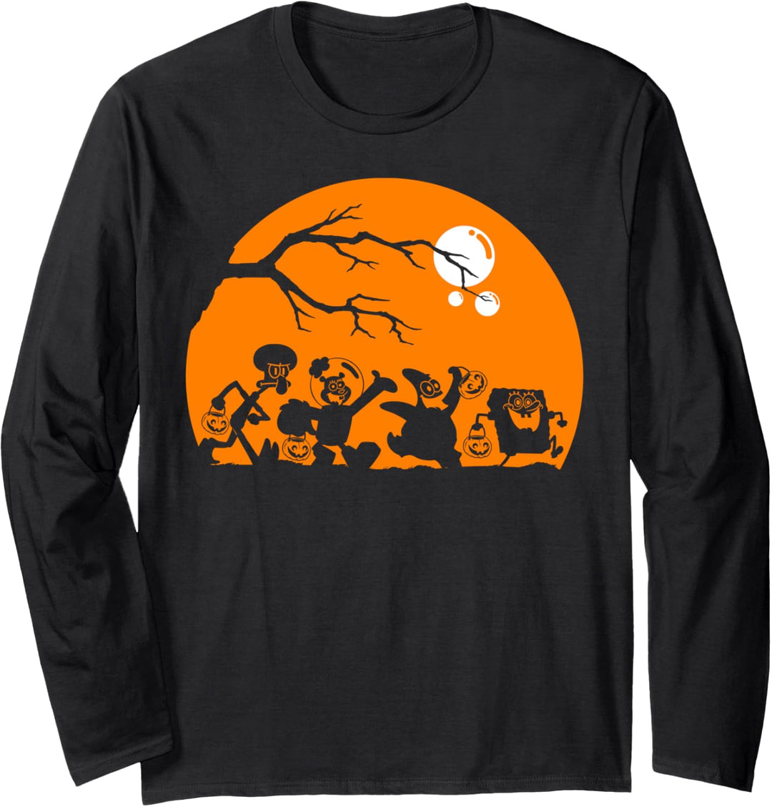 Spongebob Squarepants Halloween Group Shot Poster Langarmshirt