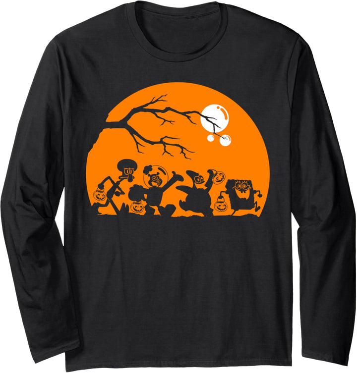 Spongebob Squarepants Halloween Group Shot Poster Langarmshirt