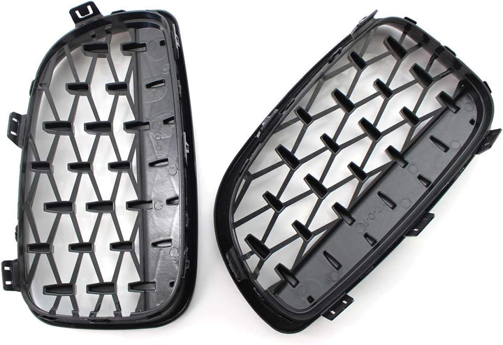 GSRECY Frontstossstange Kidney Diamond Auflage Kühlergrill für 1er E81 E82 E87 E88 LCI 2007-2013