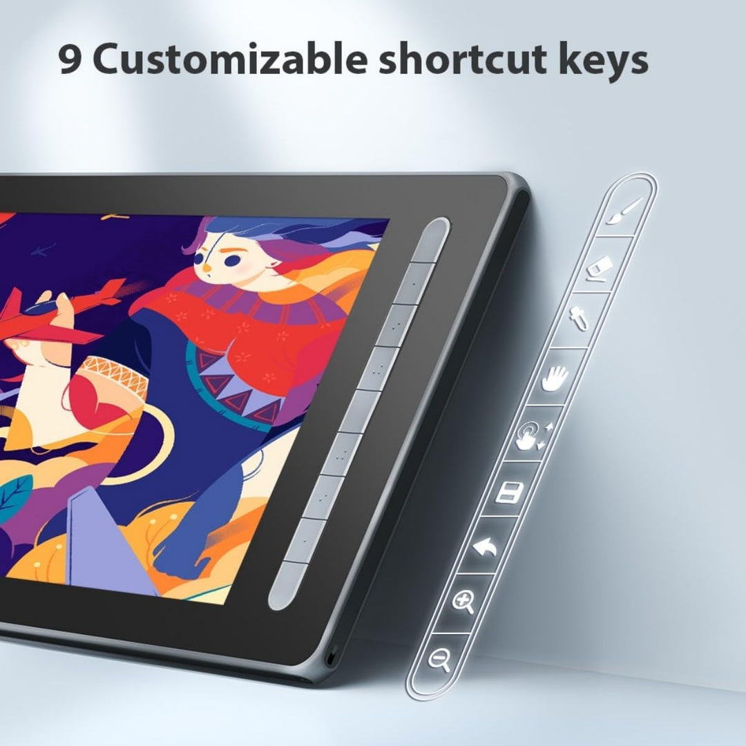 XPPen Artist 13 2 Gen. Grafiktablett, 13,3 Zoll Stift Display, 127% sRGB Farbraum, X3 Smart-Chip Sti