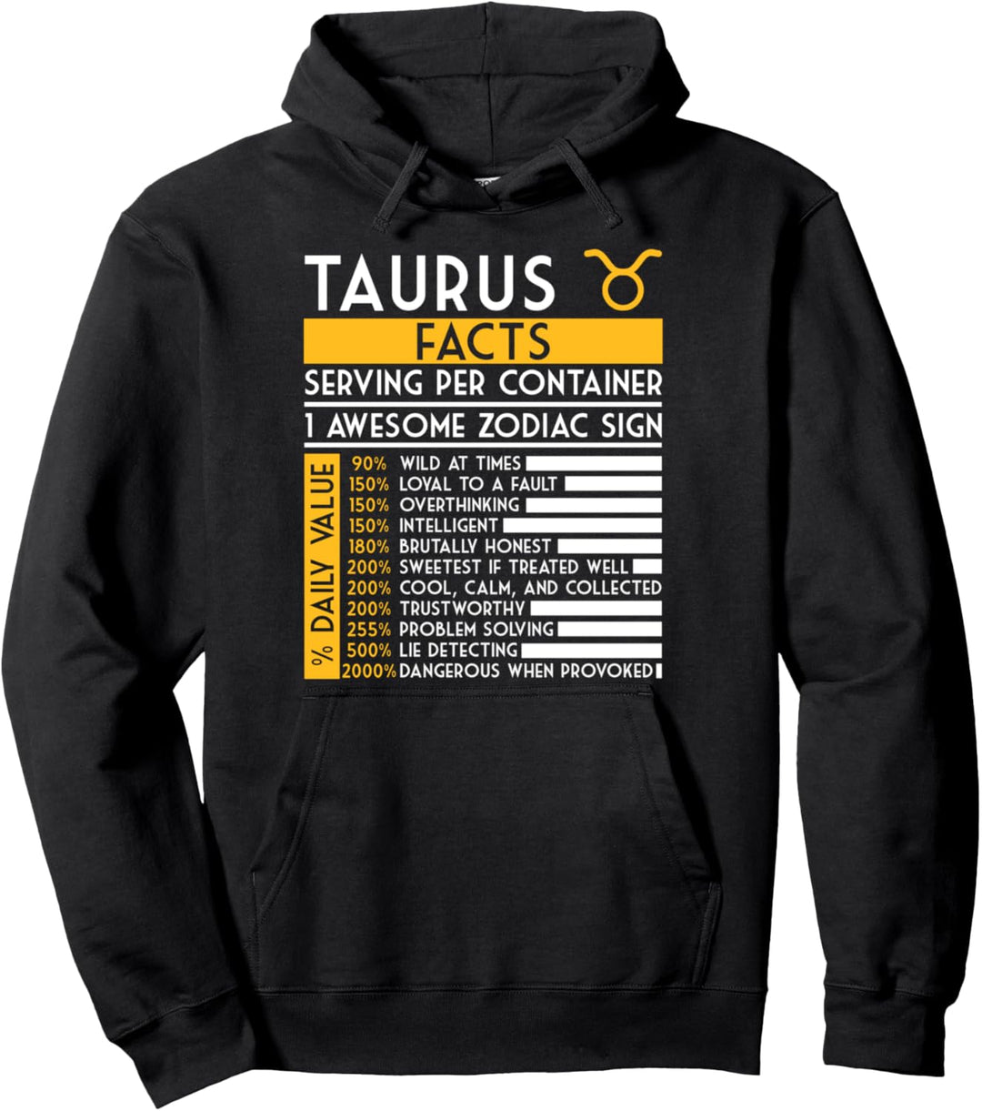 Stier Fakten Sternzeichen Horoskop Lustige Astrologie Pullover Hoodie