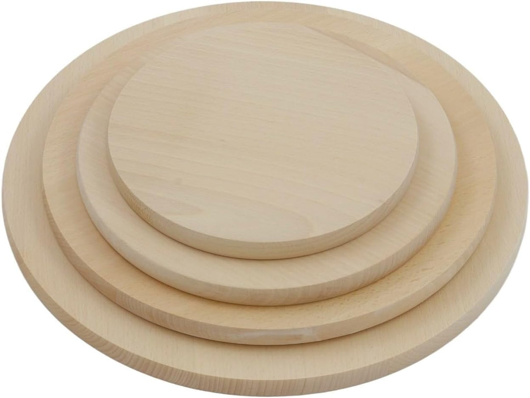 Schneidebrett Set Küchenbretter Servierbrett Set Rund für Pizza-Käse Snack