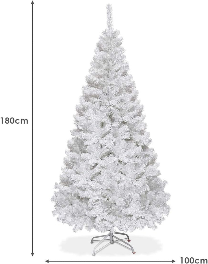 COSTWAY 180cm Künstlicher Weihnachtsbaum, Tannenbaum mit Metallständer, Christbaum PVC Nadeln, Kunst
