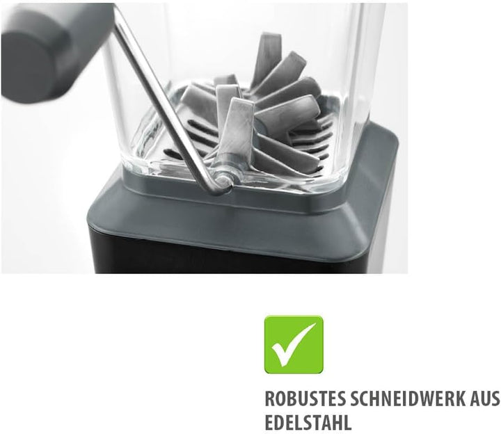 GEFU Nussmühle TRITO | Edelstahl-Schneidwerk mit Kurbel | Für Nüsse, Mandeln, Schokolade, Kekse | Mi