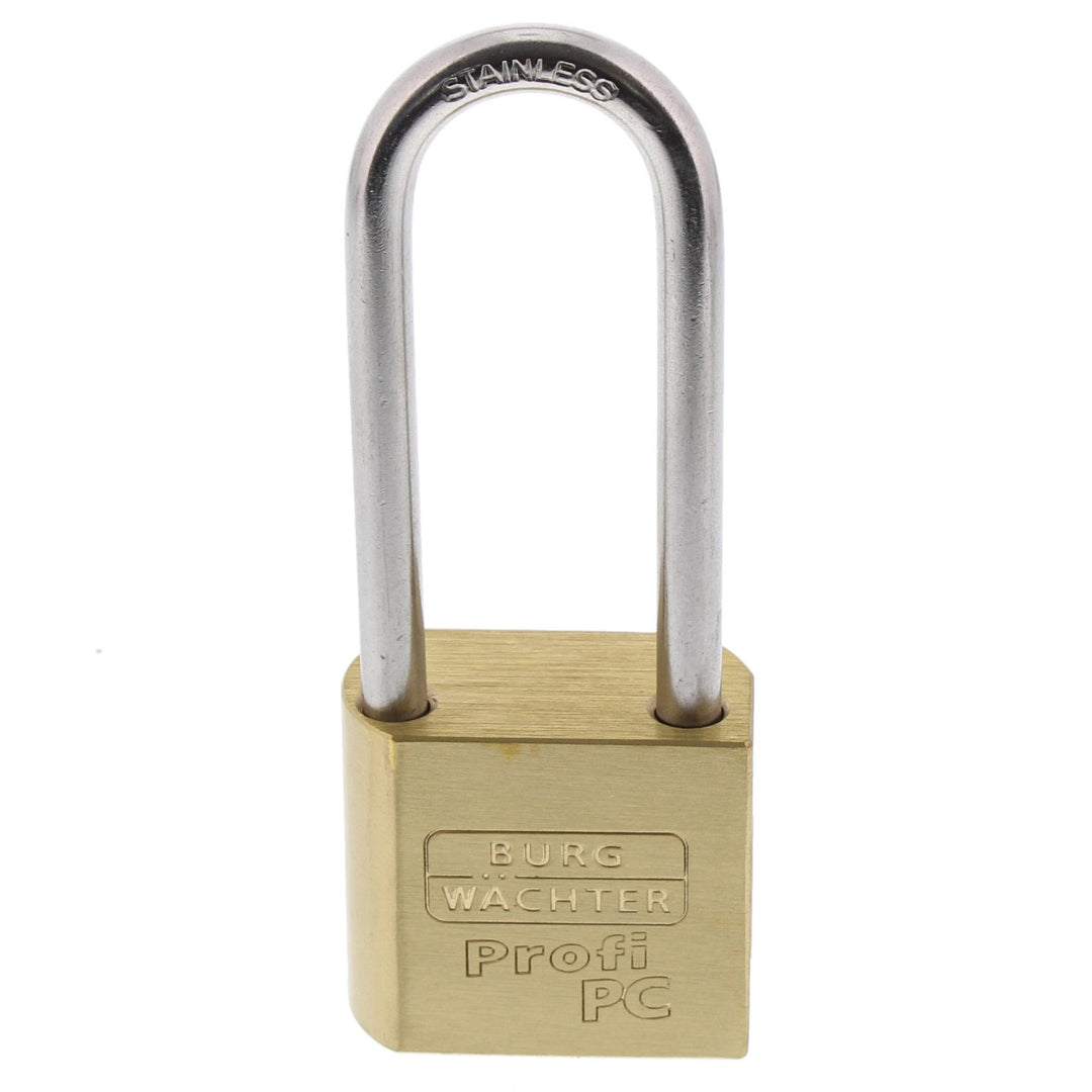 Burg-Wächter Vorhangschlosskorpus ohne Zylinder, Messing, 8 mm Bügelstärke, 2 Schlüssel, 116 PC 50 H