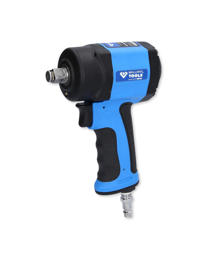 BRILLIANT TOOLS BT160400 1/2 Zoll Mini-Druckluft-Schlagschrauber, 1.240 Nm [Powered by KS