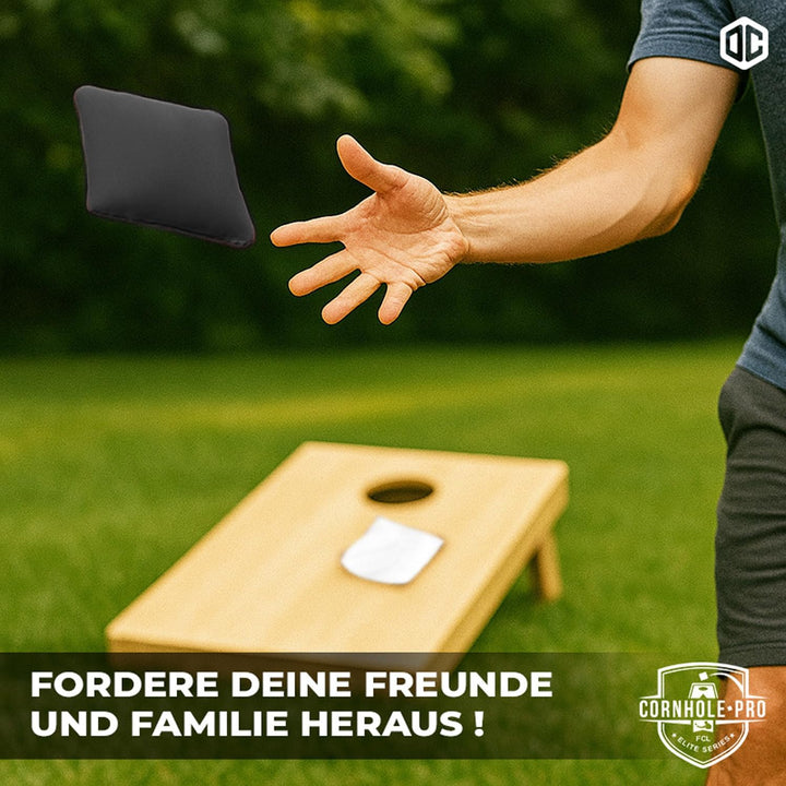 Original Offizielles Cornhole | Amerikanisches Cornhole | Einfach zu transportieren | Offizielle Abm