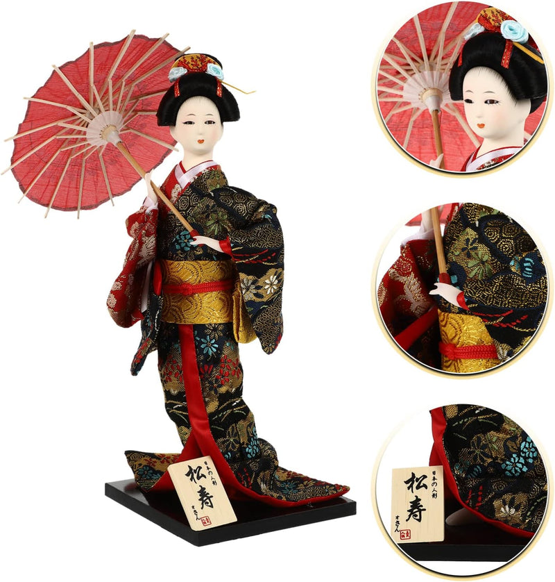 TOYANDONA Japanische Geisha Kimono Kabuki-Puppe: asiatische Kultur Sammlerstück Figur Traditionelle