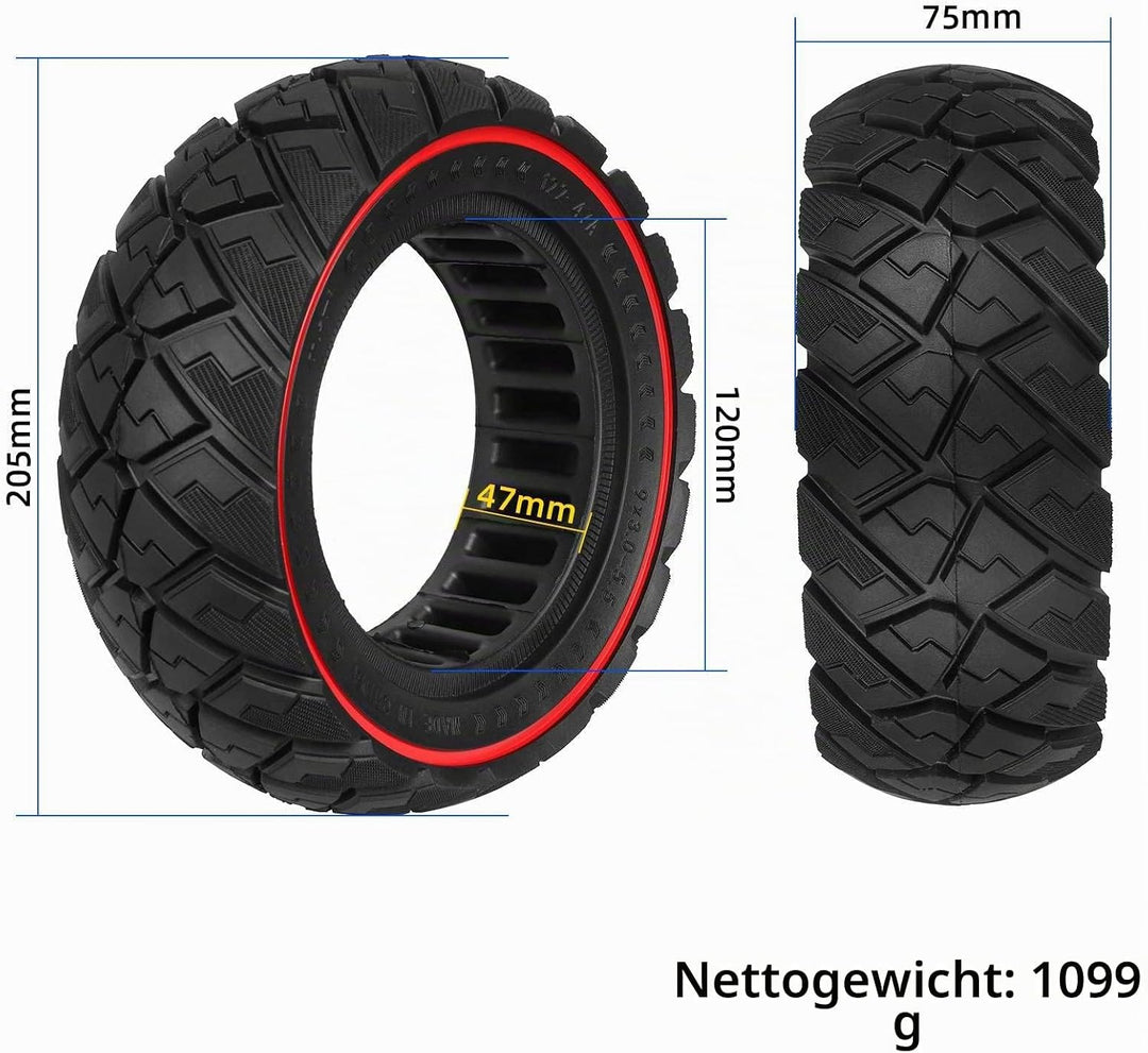 9x3,0-5,5 Vollreifen für Kukirin G2 Pro The New Elektroroller 9 Zoll Ersatzreifen Vollgummireifen Ho
