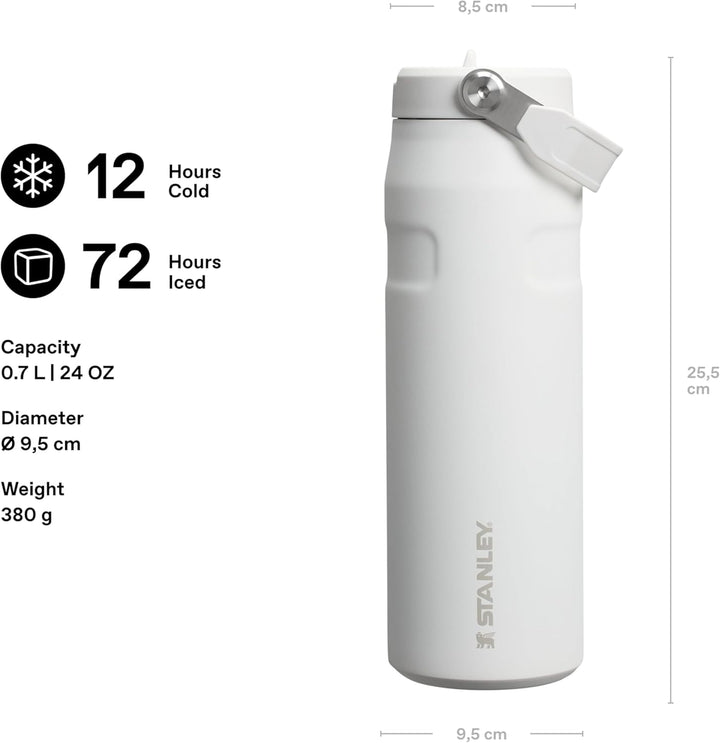 Stanley Flip Straw 2.0 Trinkflasche mit Strohhalm 0.7L - Thermobecher Kühlt 10 Stunden - 3 Tage Eisg