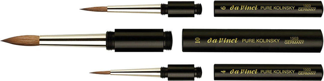 Da Vinci 5382-1503 Reisepinselset Rotmarder Aquarellpinsel, 2010-04-06 00:00:00 Kolinsky-Reise-Set 1