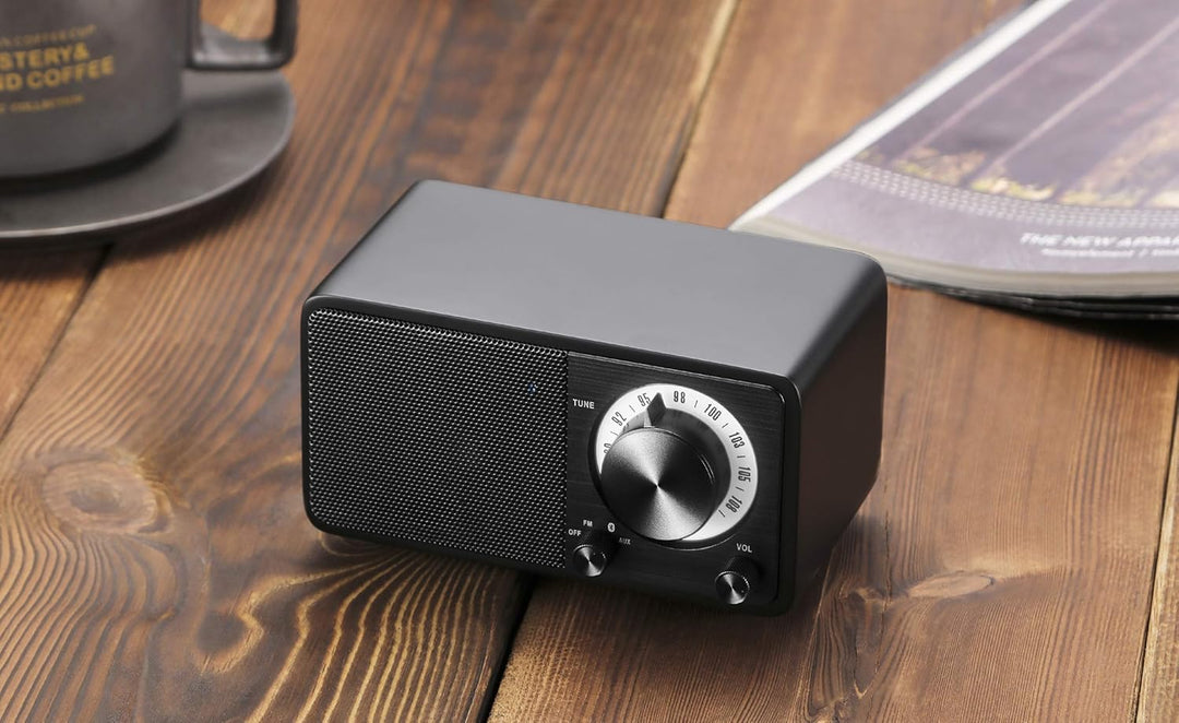 Sangean WR-7 tragbares Desktop-Radio (FM-RDS-Tuner, Bluetooth, AUX-In, integrierter Lautsprecher, Ak