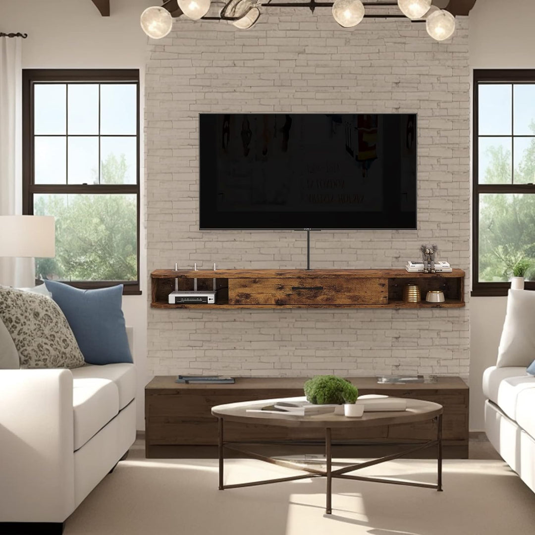 Pmnianhua TV Board Hängend, TV-Schrank TV-Board Lowboard, TV-Bank Fernsehschrank, Multimedia Wandreg