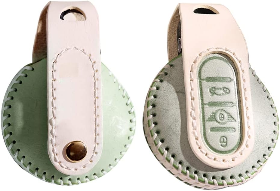 HIBEYO Autoschlüssel Hülle passt für BMW Mini Schlüssel hülle Nebelwachsleder Schutzhülle für Mini F