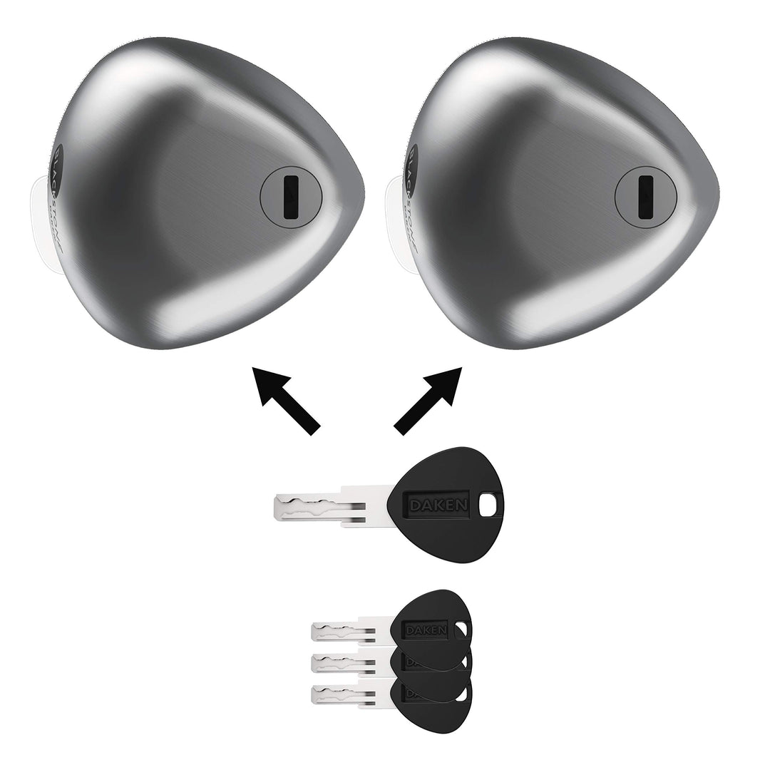 DAKEN Blackstone Combo Doppel - Set von 2 Hochsicheren Diebstahlsicheren Schlössern für Nutzfahrzeug