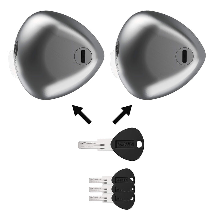 DAKEN Blackstone Combo Doppel - Set von 2 Hochsicheren Diebstahlsicheren Schlössern für Nutzfahrzeug