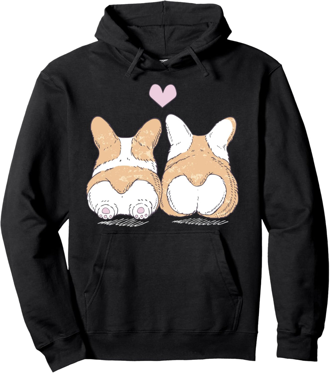 Trendy Corgi Cuddle And Love Poster Pullover Hoodie