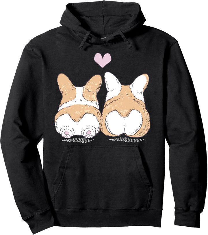 Trendy Corgi Cuddle And Love Poster Pullover Hoodie
