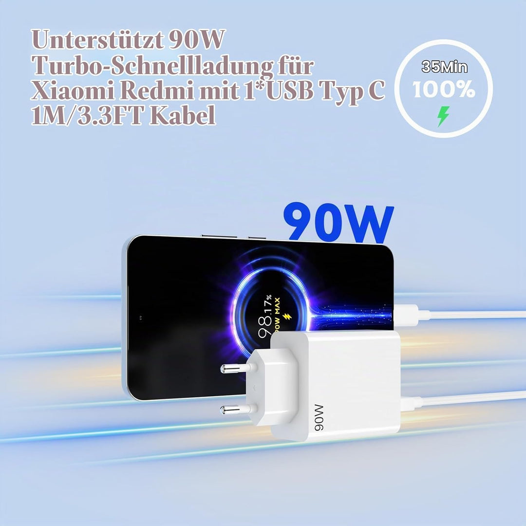 90W USB C Ladegerät Ladekabel für Xiaomi 17 Ultra 15TPro 15 14 15Ultra 15Pro 15S Pro 14 13 Ultra, 90
