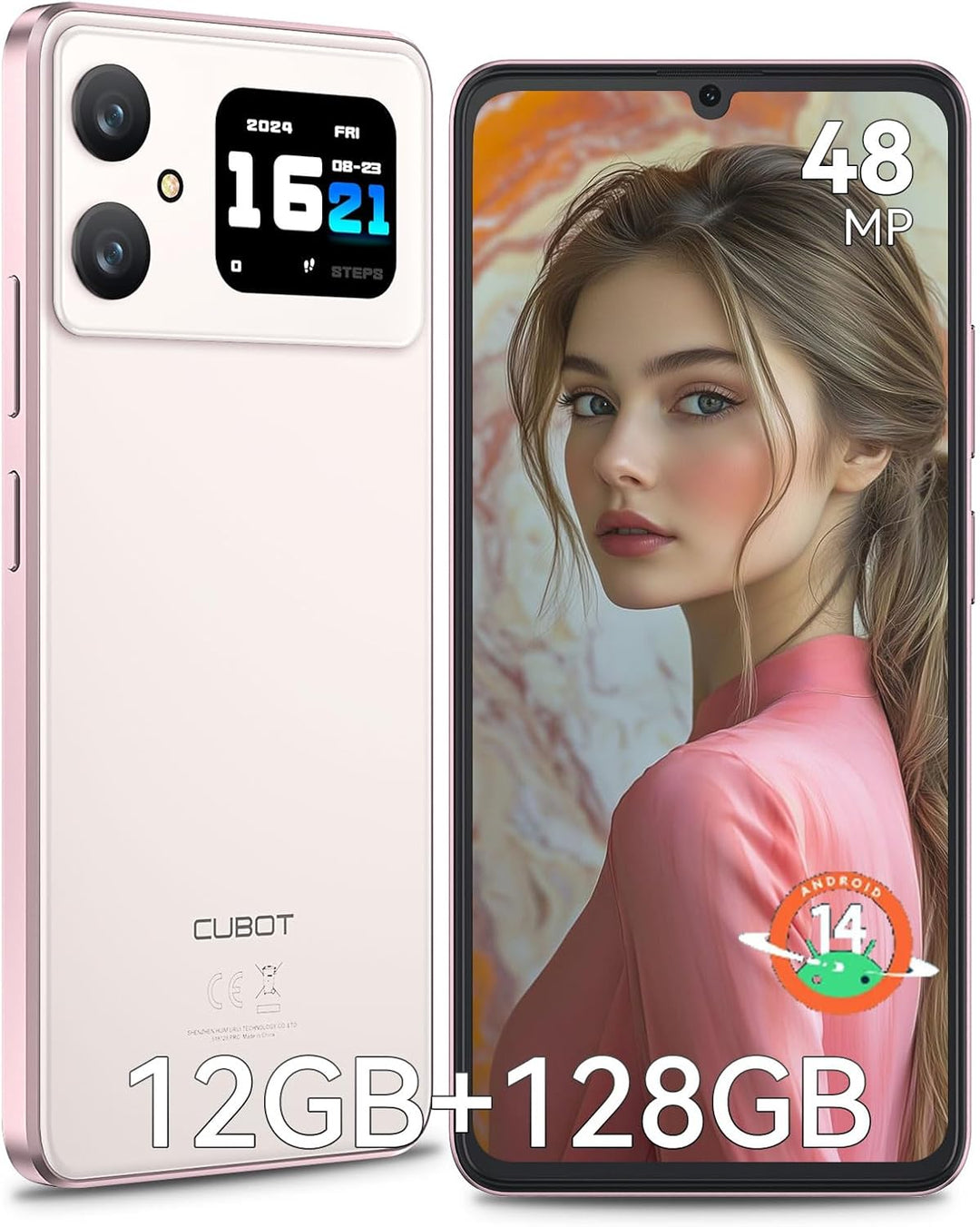 CUBOT A20 Handy Ohne Vertrag Android 14,6.8'' HD+ 12GB+128GB/1TB Erweiterbar Günstig Smartphone, Dua