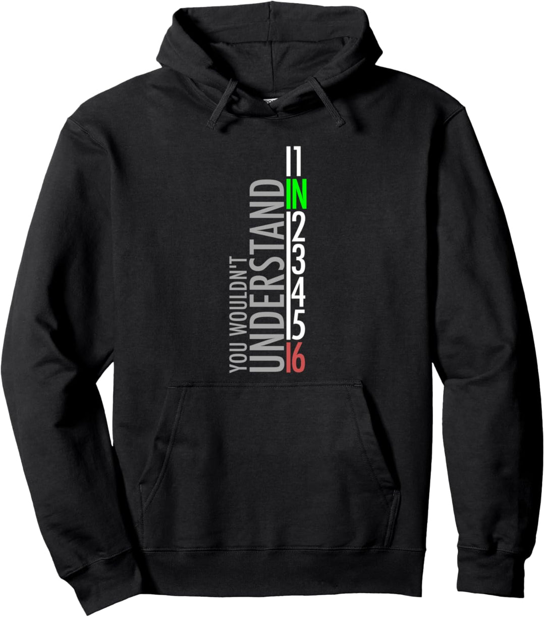 1N23456 Motorradgangschaltung Motorradfahrer Pullover Hoodie