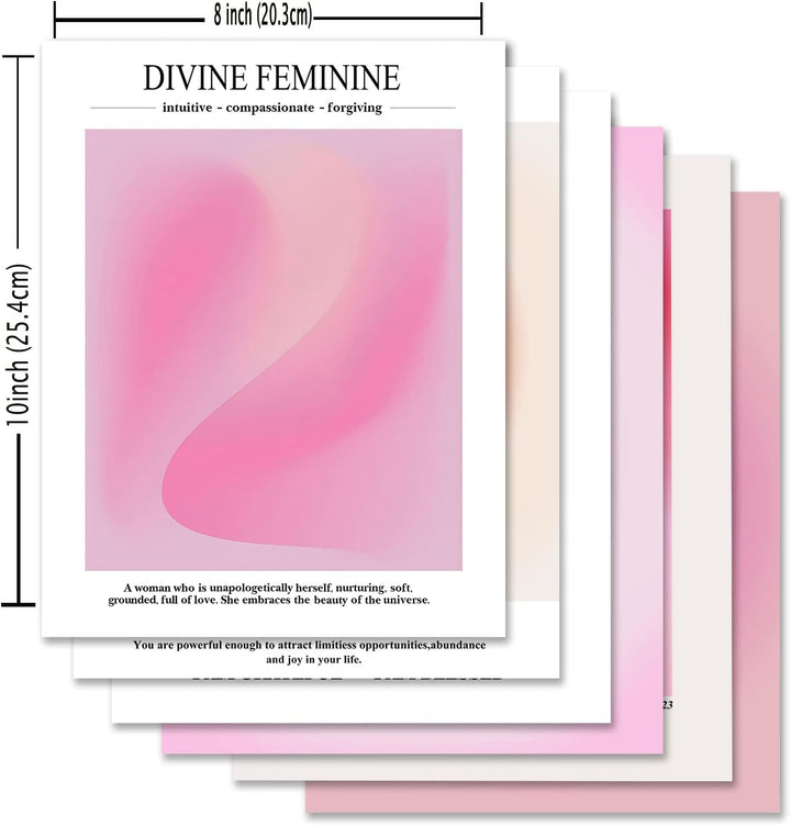 Trendige Wandkunstdrucke Engel Nummer Poster Rosa Aura Kunstwerk Bunte Farbverlauf Malerei Tägliche