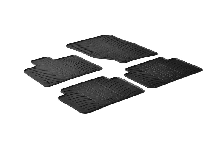 GLEDRING Satz Gummimatten passend für Audi Q7 2006-2015 (T Profil 4-teilig + Montage-Clips), Schwarz