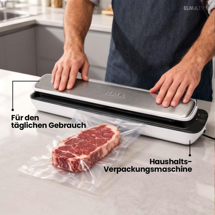 ELMA Automatische Verpackungsmaschine V Slim, Vakuumverpackungsmaschine | Kompakte Grösse, einfache
